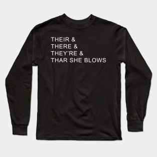 Grammar Ahab Long Sleeve T-Shirt